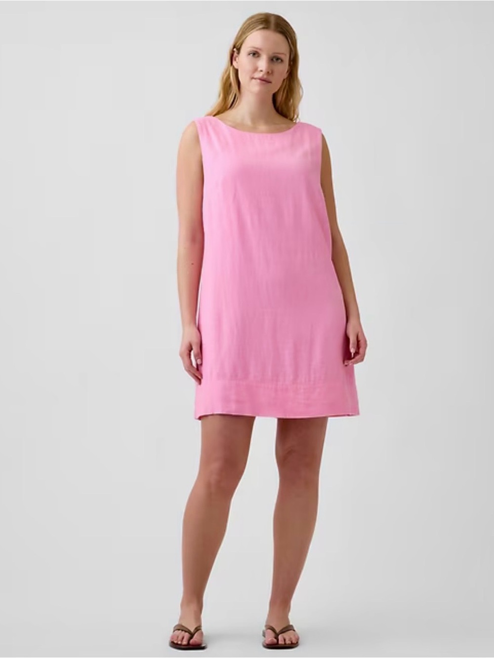 Gap women’s linen blend shift dress L